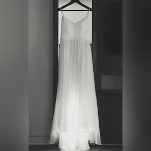 Chiffon Wedding Dress with Ruched Bodice